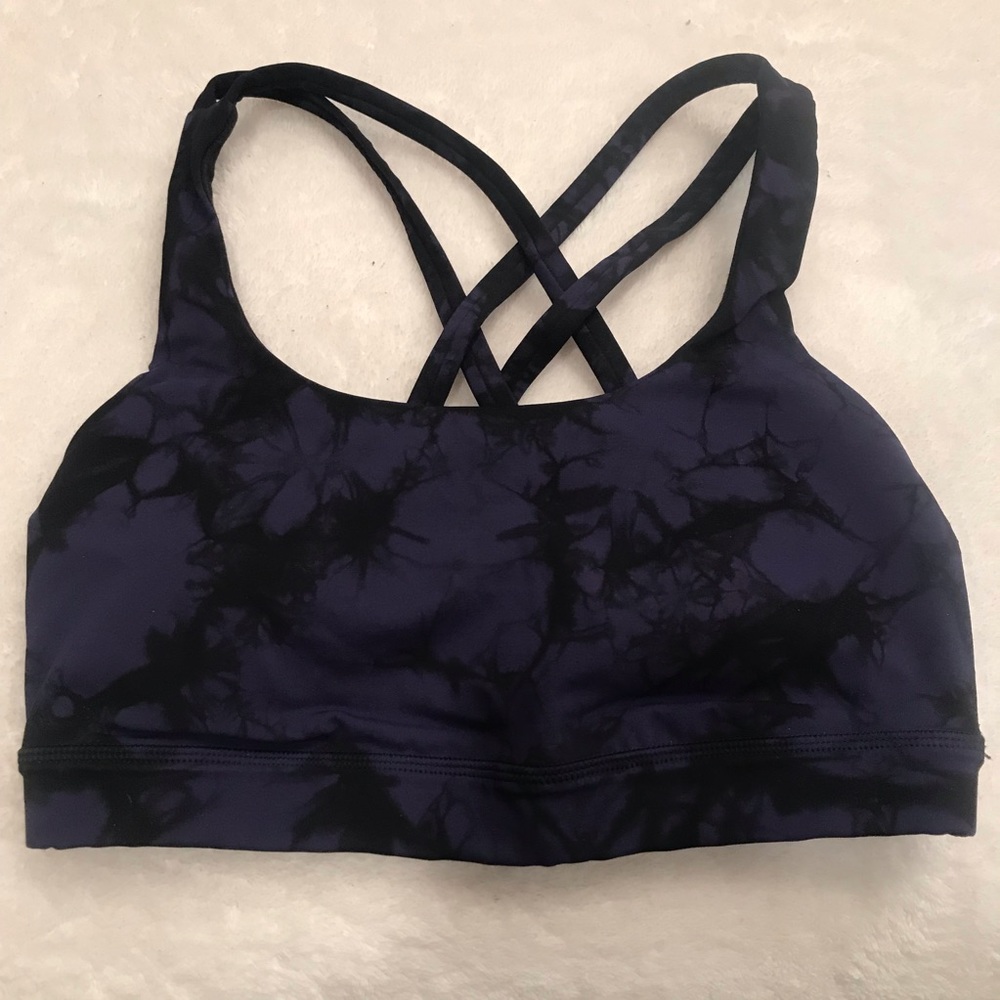 LULULEMON Sportsbra Purple Black Tie Dye